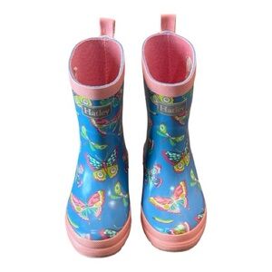 Hatley Colorful Butterfly Blue Rain Boots